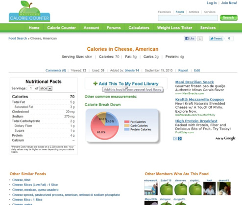 Food Result Page
